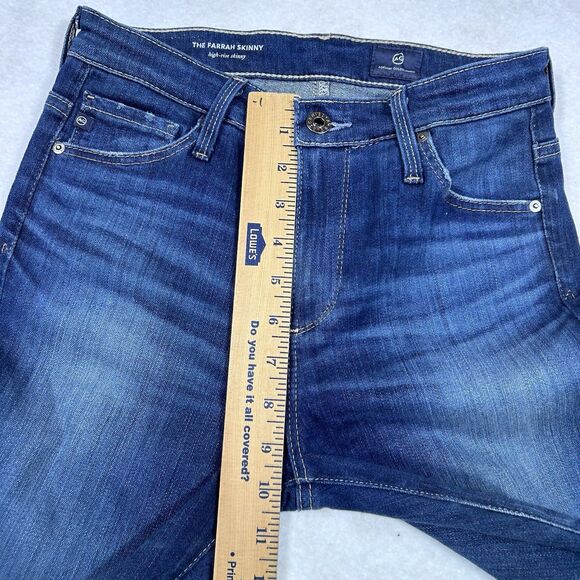Adriano Goldschmied Jeans Womens 25R Farrah Skinny Ankle High Rise Dark Wash - Picture 9 of 15